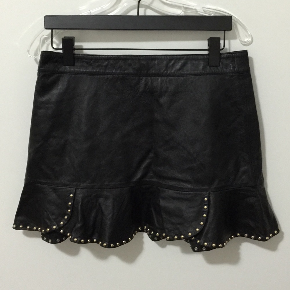Zara 100% lamb skin leather skit size medium